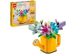 LEGO Konstruktionsspielzeug Creator 3-in-1 Gießkanne mit Blumen