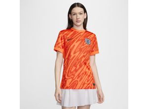 England (Women's Team) 2024/25 Stadium Goalkeeper Nike Dri-FIT Replika-Kurzarm-Fußballtrikot (Damen) - Orange