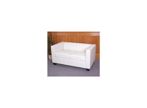 MCW 2er Sofa Lille, Kunstleder ~ weiß