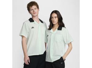 Nike SB Kurzarm-Bowler-Skateshirt mit Knöpfen - Grün