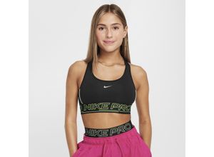 Nike Pro Swoosh Sport-BH für Mädchen - Schwarz