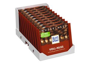 Ritter Sport Nussklasse Voll-Nuss 100 g, 10er Pack