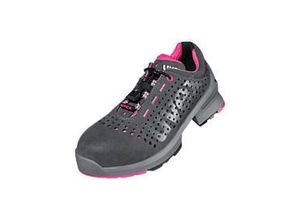 uvex ESD-Damen-Sicherheitshalbschuh 1 ladies, S1 SRC, gelocht, atmungsaktiv, Weite 10, grau-pink, Größe 37