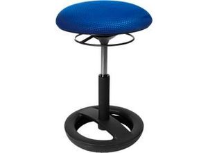 Topstar Fitness-Hocker SITNESS BOB, ergonomisches Sitzen, Sitzhöhe 440 bis 570 mm, blau, Gestell schwarz pulverbeschichtet