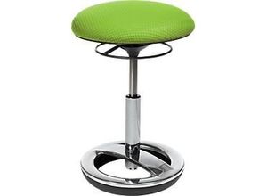 Topstar Fitness-Hocker SITNESS BOB, ergonomisches Sitzen, Sitzhöhe 440 bis 570 mm, apfelgrün, Gestell verchromt