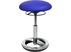 Topstar Fitness-Hocker SITNESS BOB, ergonomisches Sitzen, Sitzhöhe 440 bis 570 mm, blau, Gestell verchromt