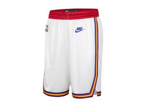 Golden State Warriors 2024/25 Hardwood Classics Nike Dri-FIT NBA Swingman-Shorts (Herren) - Weiß