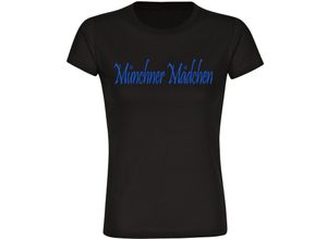 multifanshop Kinder T-Shirt - München blau - Münchner Mädchen - Druck blau - Kind