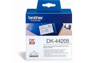 Brother Endlos-Etikett DK-44205, 62mm x 30,48m, Papier weiß, ablösbar