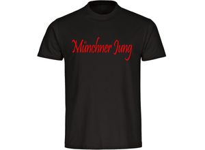 multifanshop Kinder T-Shirt - München rot - Münchner Jung - Druck rot - Kind