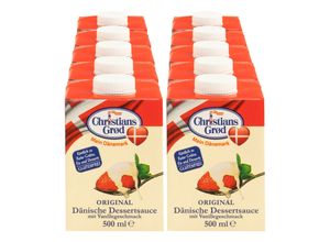 SONSTIGE Christians Grod Dänische Dessertsauce Vanille 500 ml, 10er Pack