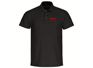 multifanshop Poloshirt - Köln - Herzschlag - Druck rot - Polo