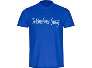 multifanshop Kinder T-Shirt - München blau - Münchner Jung - Druck weiß - Kind