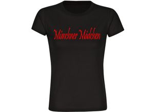 multifanshop Kinder T-Shirt - München rot - Münchner Mädchen - Druck rot - Kind