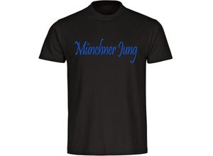 multifanshop Kinder T-Shirt - München blau - Münchner Jung - Druck blau - Kind