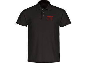 multifanshop Poloshirt - Düsseldorf - Herzschlag - Druck rot - Polo