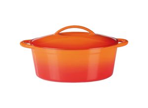 GSW Gusseisen Ovaler Bräter Orange Shadow 33x25cm, 7,0 L