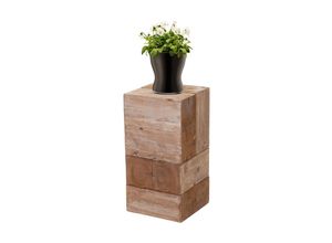 Blumentisch MCW-A15, Blumensäule Blumenständer, Tanne Holz rustikal massiv MVG-zertifiziert ~ 60cm