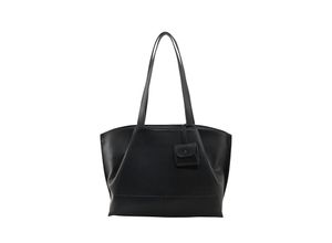 TOM TAILOR Damen Adrienn Shopper, schwarz, Uni, Gr. ONESIZE