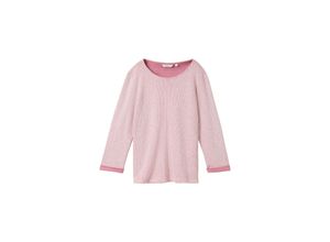 TOM TAILOR Damen 3/4 Arm Sweatshirt, rosa, Meliert, Gr. S