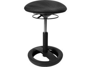 Topstar Fitness-Hocker SITNESS BOB, ergonomisches Sitzen, Sitzhöhe 440 bis 570 mm, schwarz, Gestell schwarz pulverbeschichtet