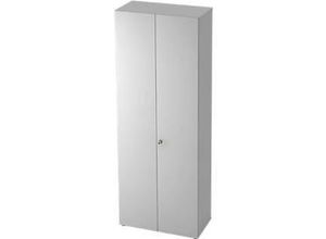 Schrank TOPAS LINE, Akten/Garderobenschrank, 6 Ordnerhöhen, B 800 mm, lichtgrau