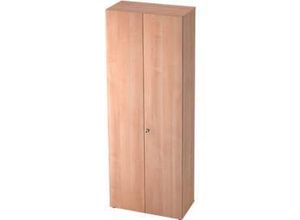 Schrank TOPAS LINE, Akten/Garderobenschrank, 6 Ordnerhöhen, B 800 mm, Nussbaum