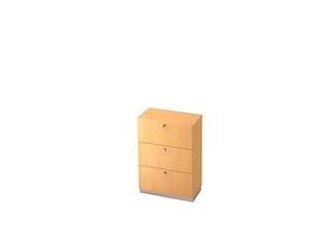 Hängeregistraturschrank, 3 OH, B 800 x T 420 mm, Buche-Dekor