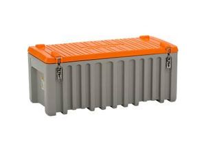 Transport- und Pritschenbox CEMO CEMbox 250, Polyethylen, 250 l, L 1200 x B 600 x H 540 mm, stapelbar, grau/orange