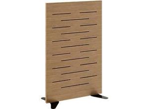 Akustik Trennwand Paperflow®, 30 mm starker Akustik-Schaumstoff, Holz, Buche lackiert, B 795 x T 370 x H 1250 mm