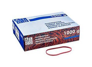 Alco Gummibänder, rot, 130 x 4 mm, 1000 g