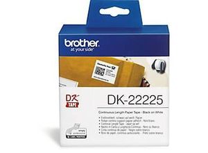 Brother Endlos-Etikett, DK-22225, 38mm x 30,48m, Papier weiß