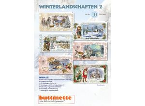 buttinette 3D-Bastelmappe ""Winterlandschaften 2"", für 10 Karten