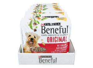 PURINA BENEFUL Original Hundefutter trocken mit Rind und Gartengemüse 1,4 kg, 6er Pack
