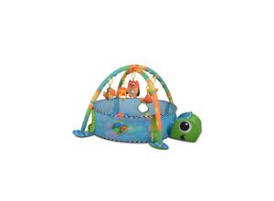 Cangaroo Spielbogen Sea Turtle, Krabbeldecke, Stofftiere, Bällebad mit 30 Bällen blau