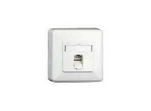 Metz BTR E-DAT C6 8(8) AP - Wanddose - CAT 6 - RJ-45 - Pure White, RAL 9010