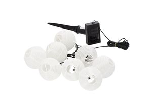 buttinette Solar LED Lampion-Lichterkette, weiß