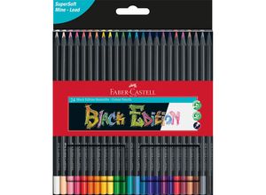 Faber-Castell Buntstifte-Set Black Edition, 24 Stifte