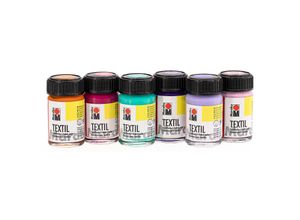 Marabu Stoffmalfarben-Set ""Modern"", 6x 15 ml