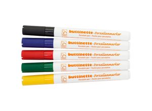 buttinette Porzellanmarker, 5 Stifte