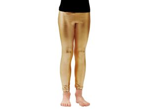 buttinette Kinder-Lack-Leggings, gold