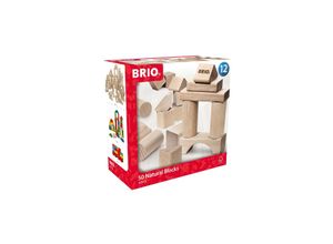 BRIO Spiel Natur Holzbausteine, 50 Teile