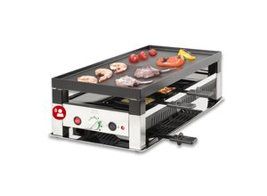 Solis 5 in 1 Raclette Tischgrill, 1400W 8 Personen Mini Pizza Mini Wok