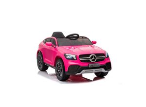 ES-Toys Kinder Elektroauto Mercedes GLC pink, Kunstledersitz, EVA-Reifen