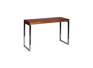 Wohnling Exklusiver Massivholz Konsolentisch 120 x 45 x 76 cm Tisch Sheesham Massiv