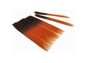 buttinette Haar-Extensions, orange/dunkelbraun