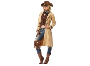 buttinette Cowgirl-Mantel und Weste, beige/braun