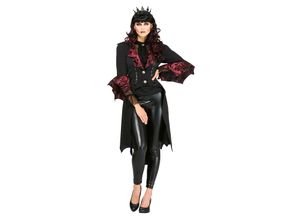 buttinette Mantel ""Vampirin"" für Damen, schwarz/rot