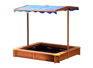 Dobar 94350FSC Sandkasten 117x117x117 cm, mit UV-Schutz
