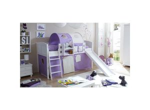 TiCAA Hochbett mit Rutsche Rutschbett 